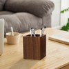 Molyorch 1 x Wooden Pen Holder, Square Pen Pencil Cup,