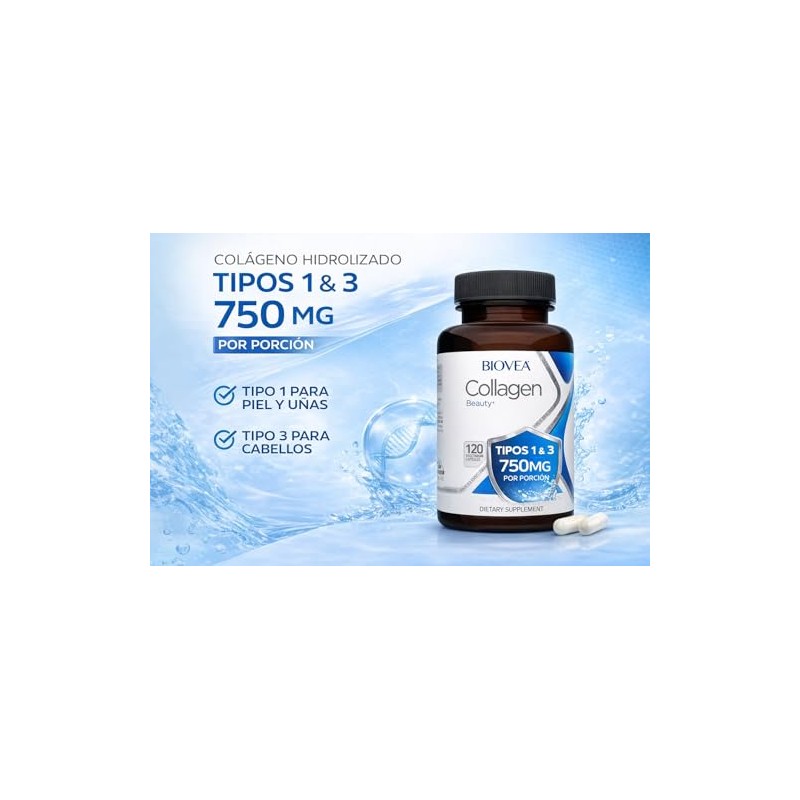 BIOVEA COLGENO HIDROLIZADO Tipo 1 y 3 de 750mg con