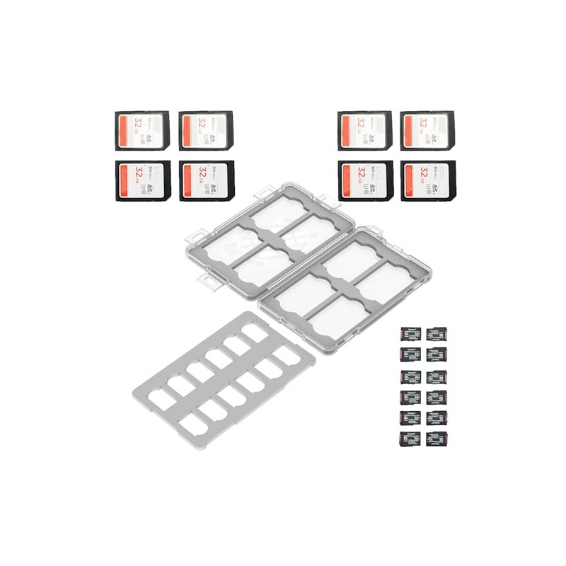 Flashwoife, 8 x SDHC + 12 x MicroSD Storage Memory