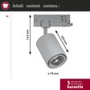 Paulmann Kratos LED track spotlight ProRail3 25W LED Silver