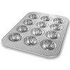 USA Pan Bakeware Mini Fluted Cupcake Pan, 12 Well, Nonstick