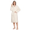LYCY Womens Hooded Plush Long Robe, Soft Warm Bathrobe for