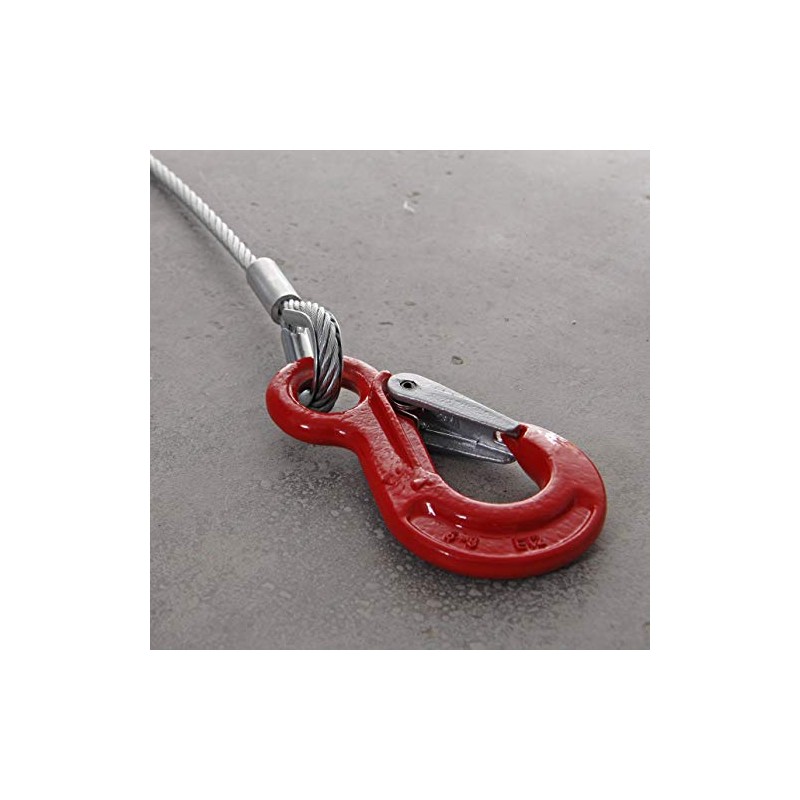 Drahtseile24 Steel Cable with Hook and Eye - Stop Rope