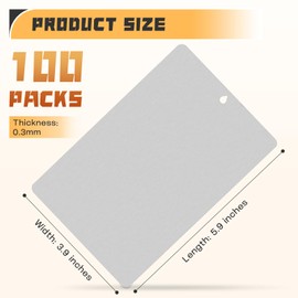 Consfly Paint Color Matching Spray Out Cards Aluminum Paint Test Panels Automotive Sprayout Cards for Coating Paint (Pack of 100)