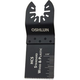 Oshlun MMC-0310 Standard HCS Oscillating Tool Blade with Quick-Fit Arbor for Standard and Quick Change Tools, 1-1/3-Inch, 10-Pack