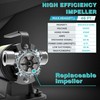 Acquaer Water Transfer Pump DC 12V 1/10HP Portable Electric Water