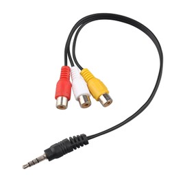 Futheda 3.5mm Male Plug to 3 RCA Female Jack Adapter Audio Splitter Cable, Stereo Audio Video AUX Cable (Red-Yellow-White) Connectors for AV Audio Video LCD TV HDTV