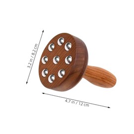 KOMBIUDA Manual Massage Roller Balls Intensity for Foot Back Leg and Elegant Beech Design for Enhanced Comfort and Relaxation