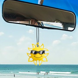 Coolballs Cool California Sunshine with B&W Sunglasses Hanging Rear-View Mirror Dangler Car Charm Decor Auto Accessory
