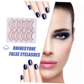 Baluue 5pairs False Lashes Makeup Fake Lashes Wispy Manga Cat Eye for Women Cosplay Party