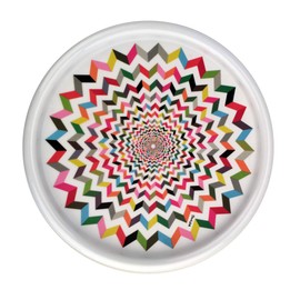 French Bull Lazy Susan Round Rotating Melamine Kitchen Pantry Cabinet Tableware Organizer-Platter, Turntable, Serving, 11-inch, Ziggy