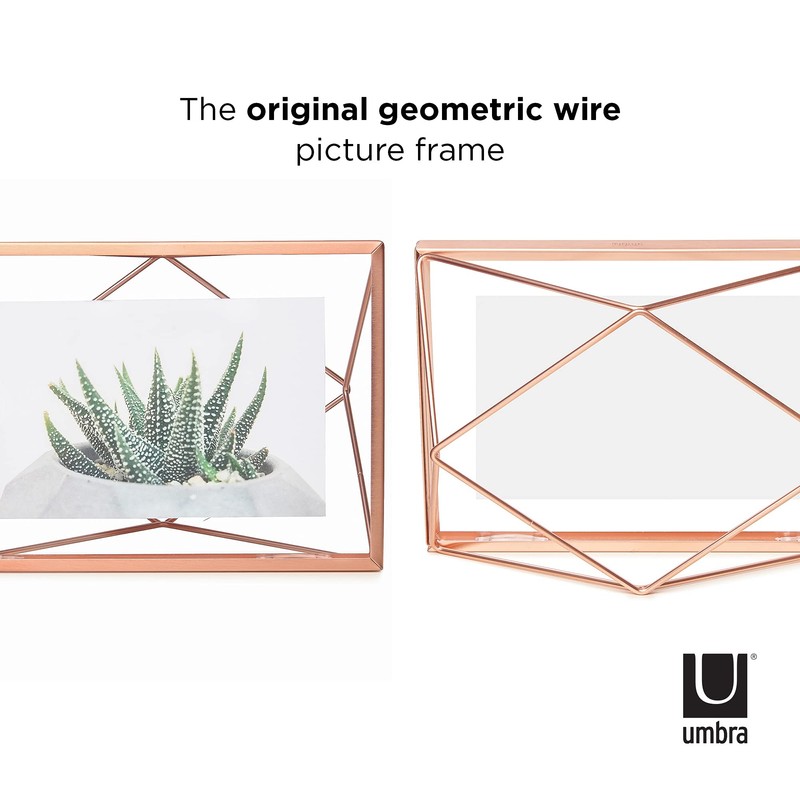 Umbra Prisma Picture Frame, 4x6 Metal Photo Display for Desk