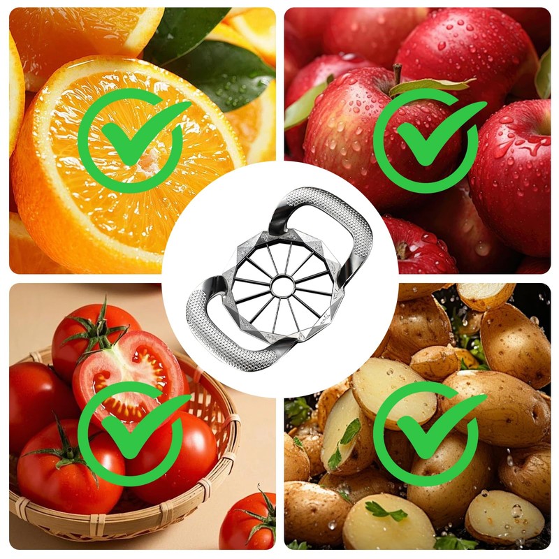 DOETYD Apple Corer & Slicer,Stainless Steel Apple Cutter Apple Slicer
