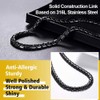 PROSTEEL Mens Necklace Box Chain 18Inch 6MM Stainless Steel Black