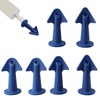 Caulking Tips 6pcs Caulk Gun Tips Blue Silicone Sealant Nozzles