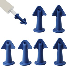 Caulking Tips 6pcs Caulk Gun Tips Blue Silicone Sealant Nozzles Kit, Multi-Functional Silicone Sealant Nozzle for Finishing Grouting and Tile Joints(6.5R,10R,13R)