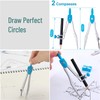Geometry set, 10 pcs Compass for Geometry, Mathematical Geometry Set,