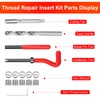 JMMRRR 15 PCS Metric Thread Repair Insert Kit M10*1.0mm Drill
