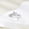 Mustard Seed Cross Ring 925 Sterling Silver Opal Mustard Seed