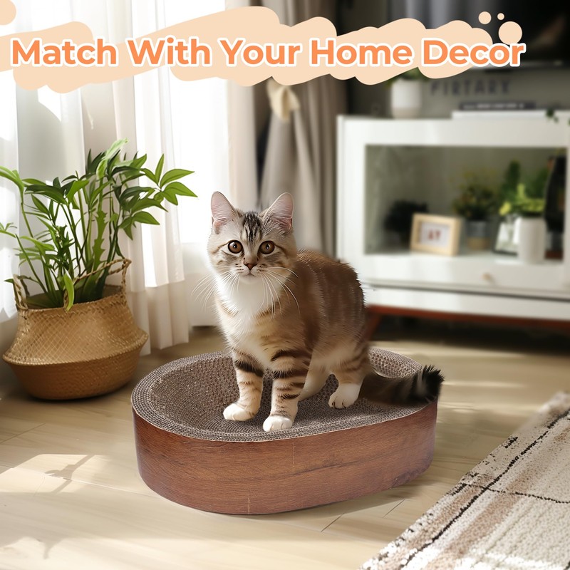 ComSaf Cat Scratcher Bed, Corrugated Cardboard Cat Scratch Bed Lounge