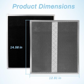 HPF30 XC Type Charcoal Filter 12-7/8" x 14-5/8", for Broan Non-Ducted Range Hood, Replacement S97020466-2PCS