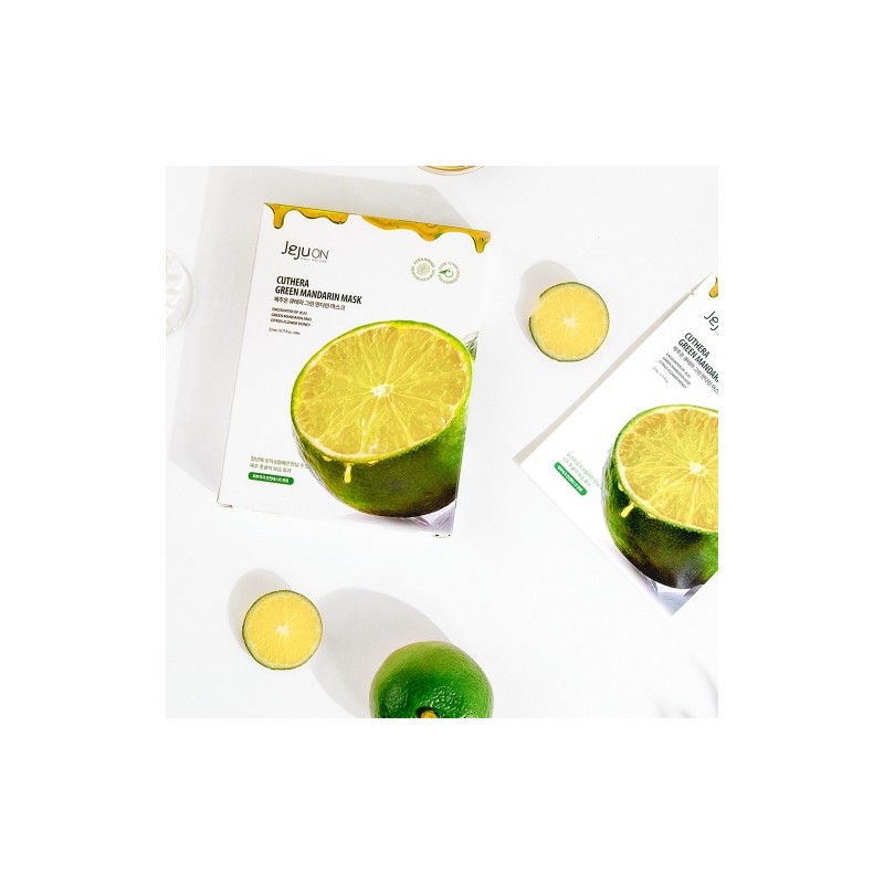 Jeju On Cutera Green Tangerine Mask Pack 23ml 8 Sheets