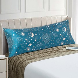 EXQ Home Satin Pillowcase for Hair Printed Sun Pillowcase Body Pillow Pillowcase, Super Soft Silky Body Pillow Cover Similar to Silk Pillow Cases, Valentines Day Gifts for Women Men (20x54 inches)