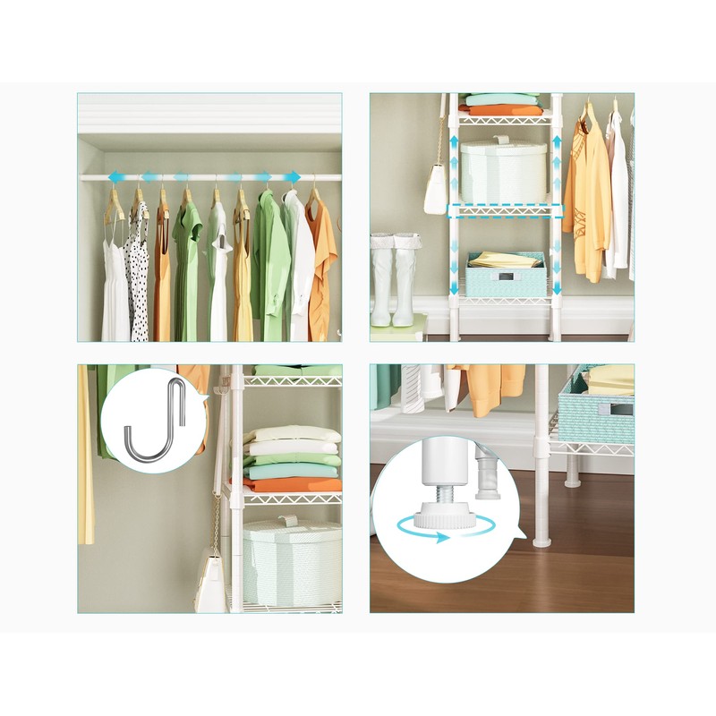 Ulif M1 Closet Storage Organizer System, 6 Tiers Heavy Duty