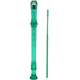 Flauta Dulce Soprano de 8 Agujeros, Flauta de Transparente Estilo con Varilla de Limpieza, Caballo Música Soprano Flauta, Flauta Escolar Dulce para Niños y Estudiantes, Entretenimiento en Casa