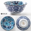 Minorutouki Bowl, Navy Blue, Winter Peony, Diameter 5.8 inches (14.9