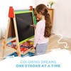 Bpmfkid 3 in 1 Adjustable Kids Art Drawing Easel Set-Sided