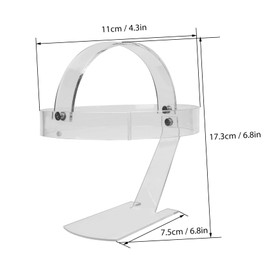 Ciieeo Acrylic Hat Stand Clear Transparent Wig Display Holder for Hats Wigs Caps Single Support Design for Stable Display Storage for Organizing Showcasing Your
