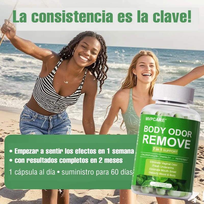 7 In 1 Puro Natural Clorofila Desodorización 60 Cápsulas