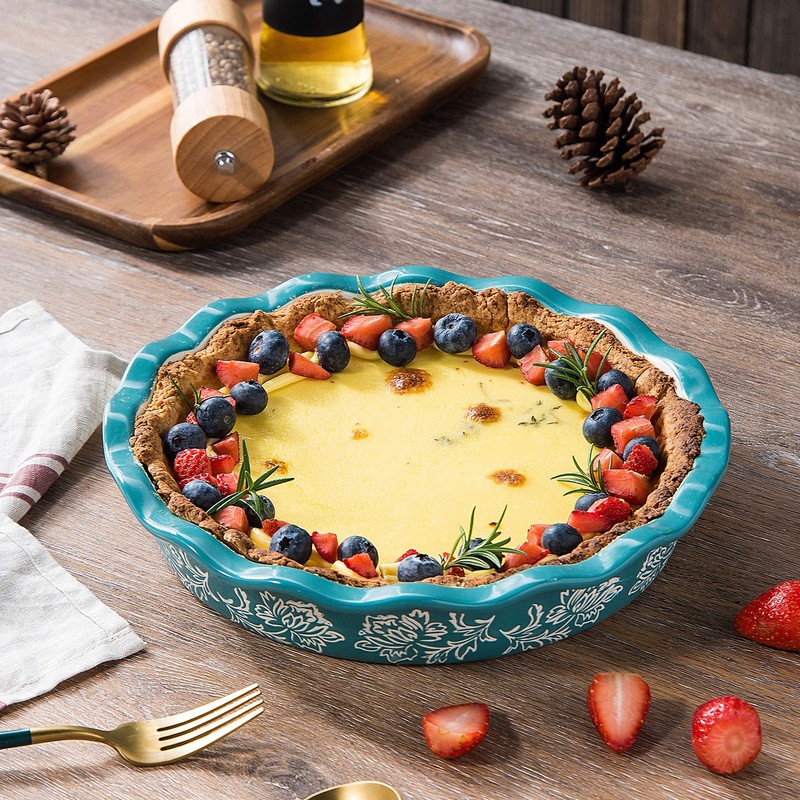Wisenvoy Pie Pan Ceramic Pie Dish Pie Plate Deep Dish