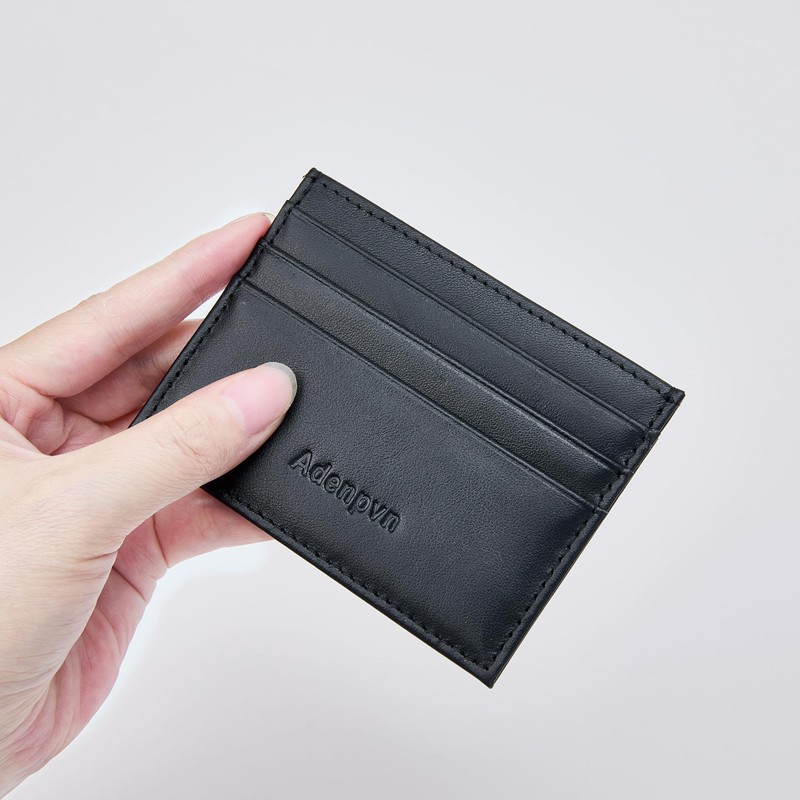 Adenpvn Leather credit card holder Minimalist Slim Front Pocket Wallet