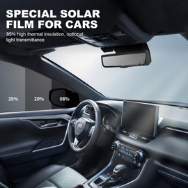 FDAIUN Precut Window Film Tint Kit for Toyota RAV4 2019-2024 PVC Sun Blocking Protection Privacy All Sides Cars Block Infrared UV Rays (Front Windshield 80%, Other 35%, Whole Car Set)