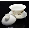 Liang baobao Ice Jade White Porcelain Gaiwan,5oz Teacup Suet-fat Jade