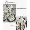 LEBOOBELL Womens Square Head Scarf Satin Printed Hair Scarf Like