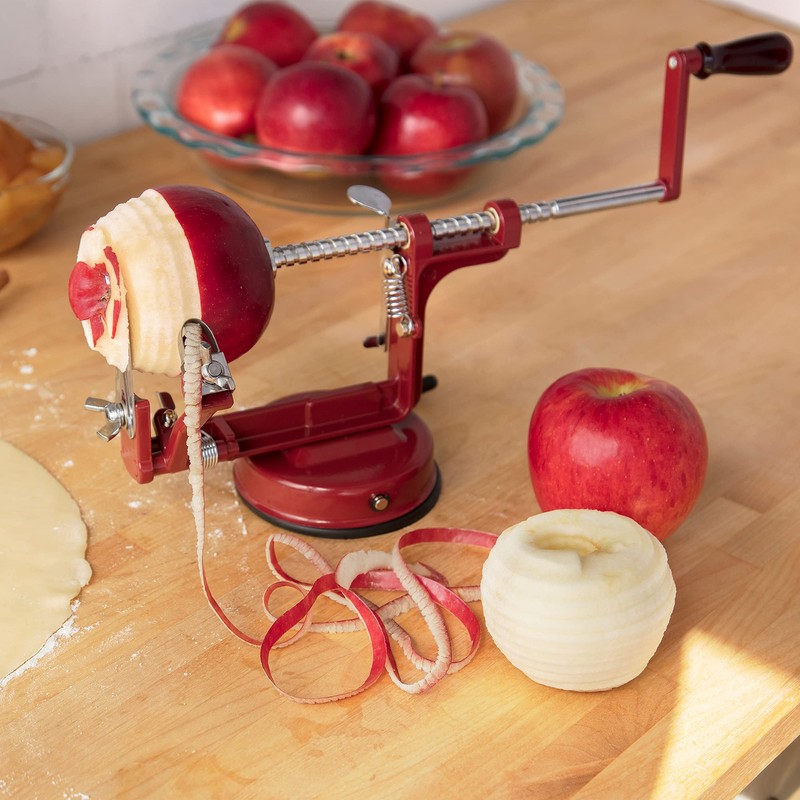 Apple Peeler and Corer- Durable Heavy Duty Chrome Cast Iron