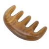 Scalping Massage Comb Handheld Green Sandalwood Massager Wide Tooth Scalping