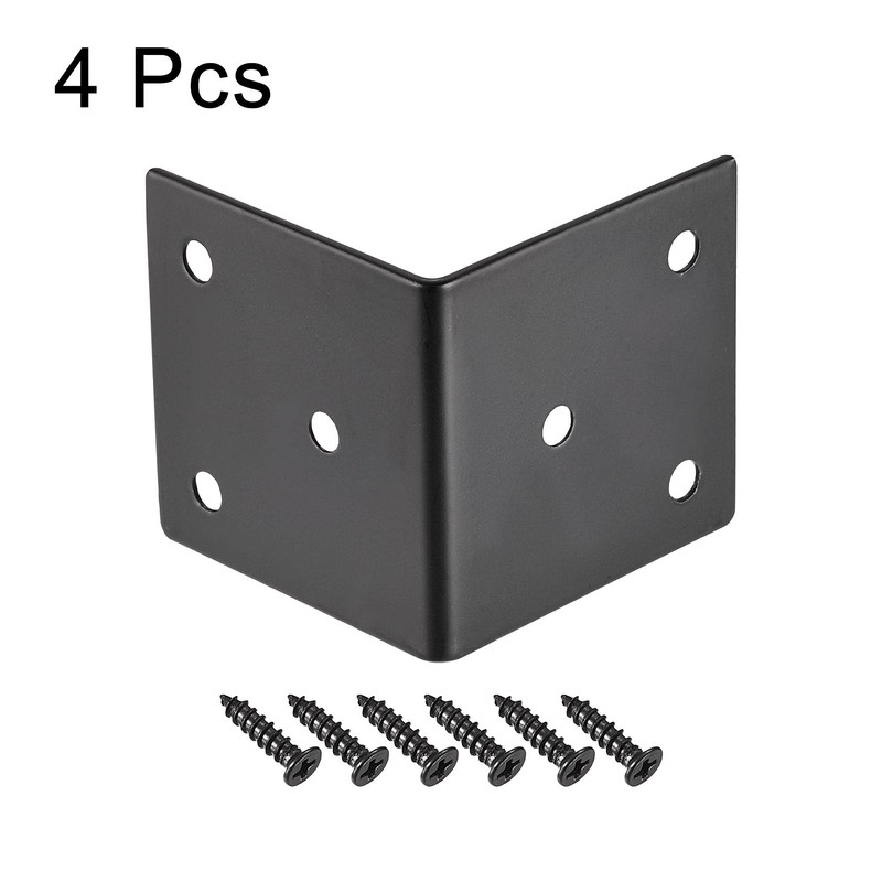 sourcing map Corner Brace Angle Bracket Fastener Stainless Steel L