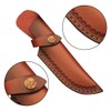 MiOYOOW Knife Sheath, 4.7'' PU Leather Belt Knife Cover Straight