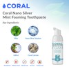 Coral Nano Silver Foaming Toothpaste, Natural Fluoride Free Toothpaste, SLS
