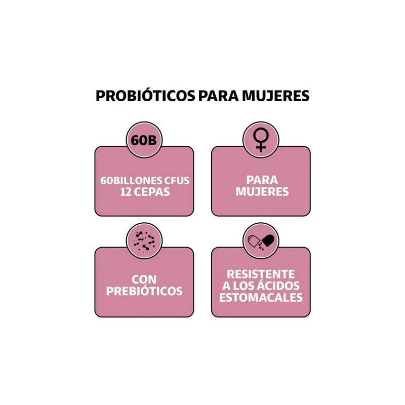 Probióticos Mujer Billion Prebióticos Prebiotic Inulina Agave Cepas Beyond Vitamins