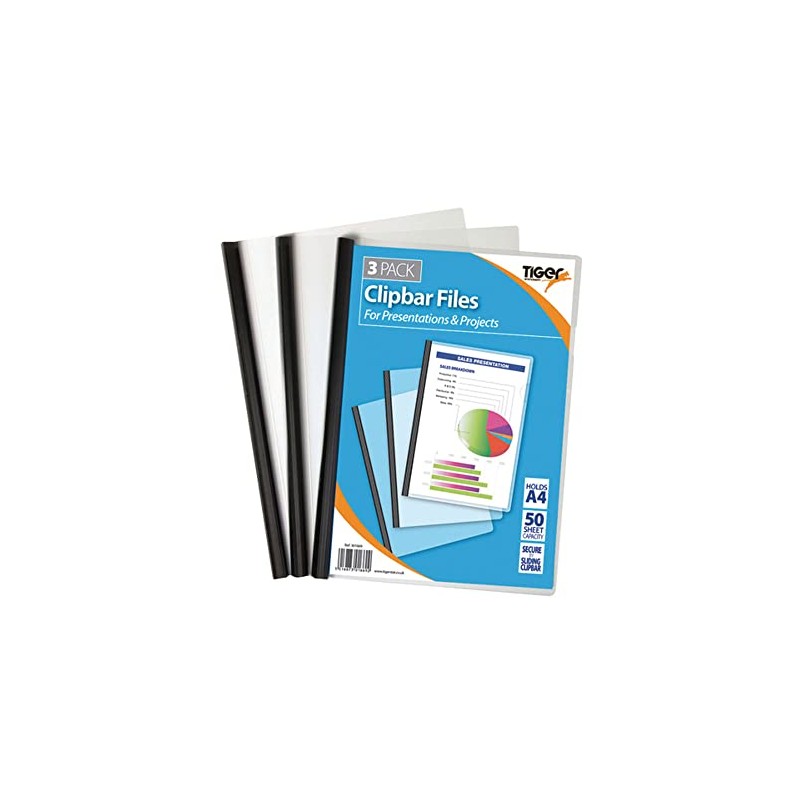 3 x A4 XL Capacity Clip Bar Files Report Project