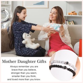 CheersLife Mother Daughter Bracelets, Matching Bracelets for Mother Daughter Mothers Day Christmas Birthday Back to School Gifts for Mother Daughter Gifts Mum and Daughter Bracelets