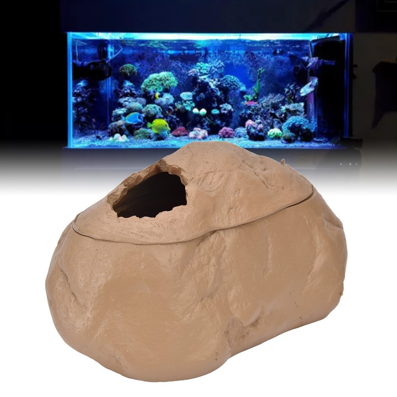 Reptile Shelter House Resin Aquarium Cave DIY Artificial Fish Tank