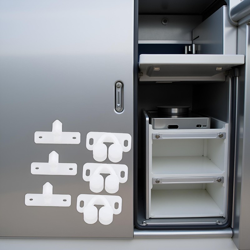 Seadiquiet 3Pcs White Marine Boat Ball Catch Door Cupboard Spring