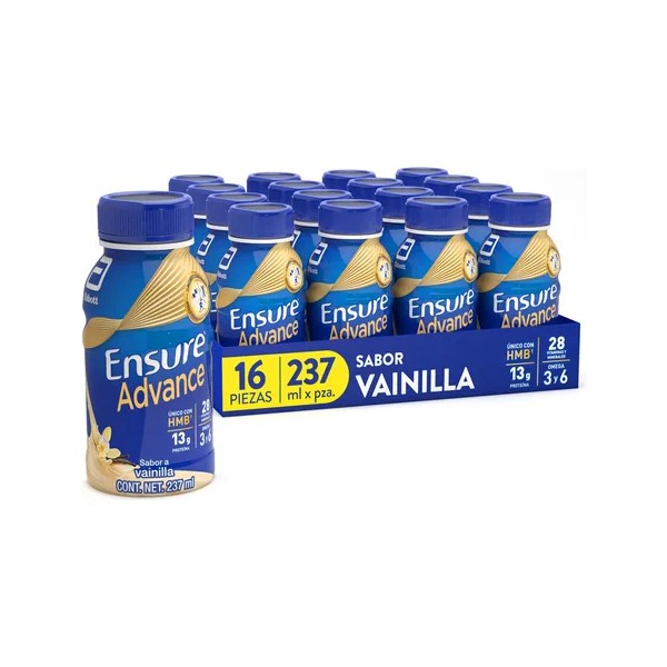 Pack x16 Botellas Advance sabor Vainilla Con Hmb Ensure