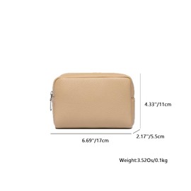 YONBEN Makeup Bag Large Capacity Women's Classic Black Wash Bag Adjustable Partition Wash Brush and Cosmetic Carrying Bag (PU/Sandy)